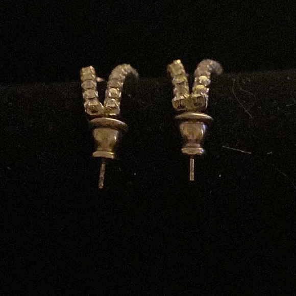 Rhinestone drop earrings - Picture 3 of 4